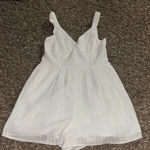 American Eagle Outfitters White Sleeveless Romper